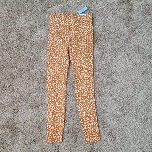 Buttery Soft Orange Floral High Waist Leggings